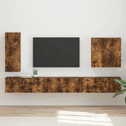 Set di Mobiletto da TV a Parete 6 pcs Rovere fumé 3408948