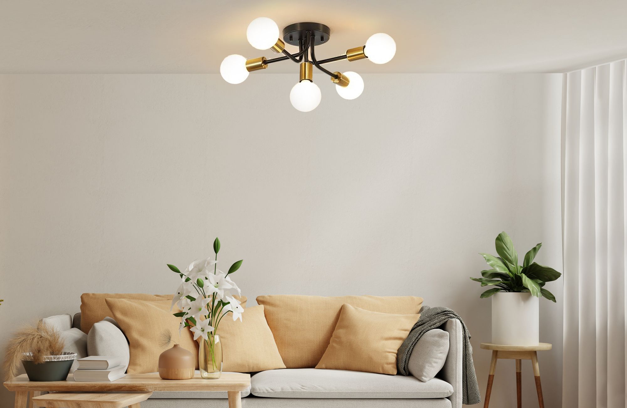 Lampada APP1118-5C Black Gold