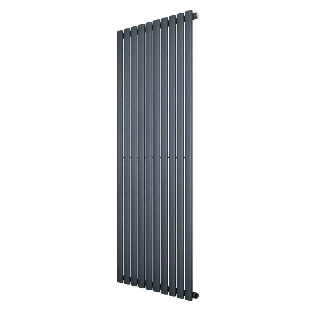 Radiatore Verticale Design Ovale Colonna Singola Antracite 1600x600 mm