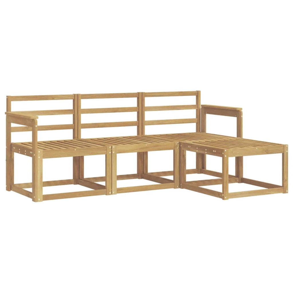 Set di divani da esterno 4 pcs Bianco 189,5 x 122,5 x 73 cm 3387443