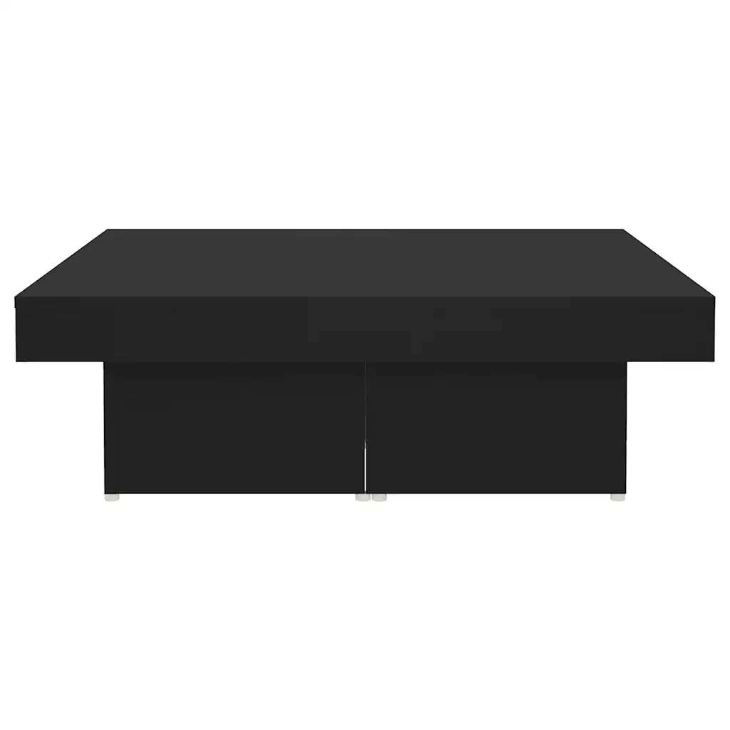 Tavolino da Salotto-Tavolino da soggiorno-Tavolo Nero 90x90x28 cm in Legno Multistrato