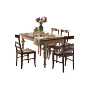 Tavolo shabby allungabile gamba tornita in legno avorio/noce l.160 p.90 h.80 - Mobili 2G
