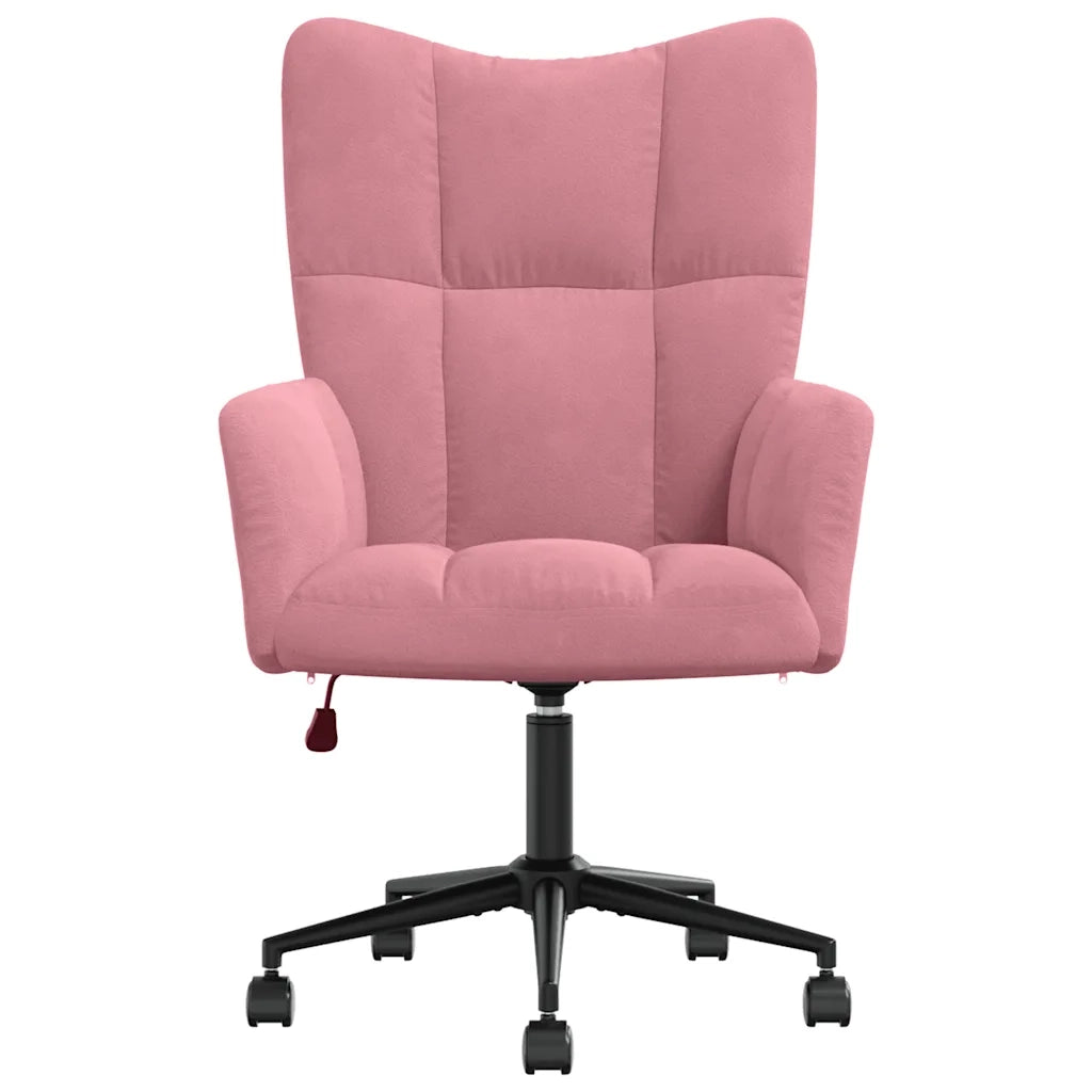 Poltrona | Sedia Relax Rosa in Velluto