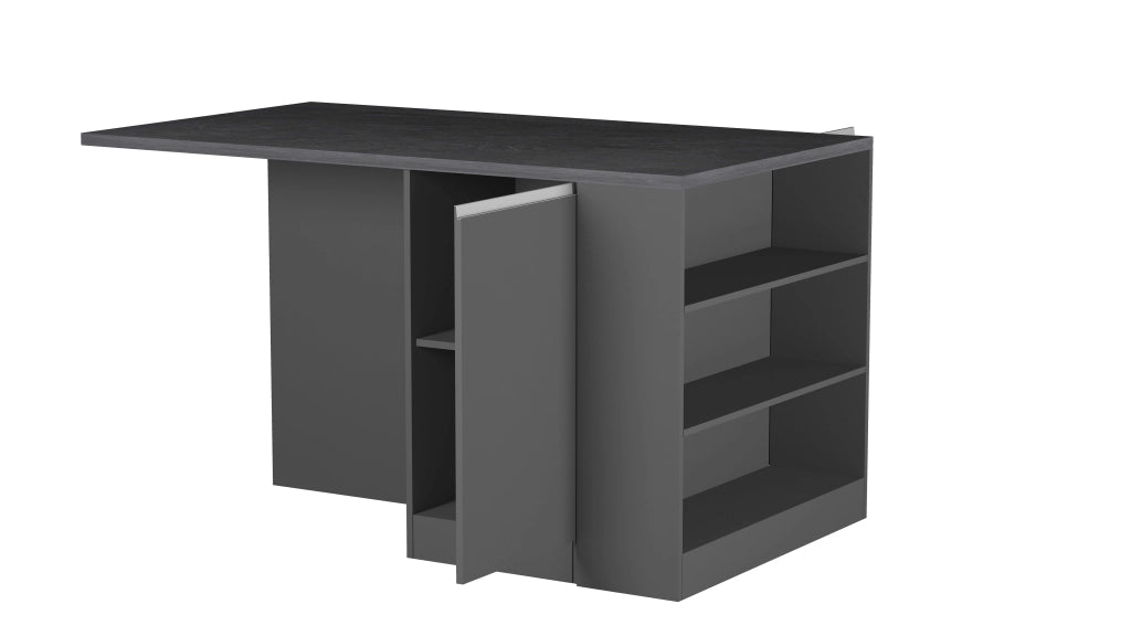 Isola Cucina SOLE 2 Ante – Antracite/Report, 160x90x90 cm, 3 Posti, Made in Italy