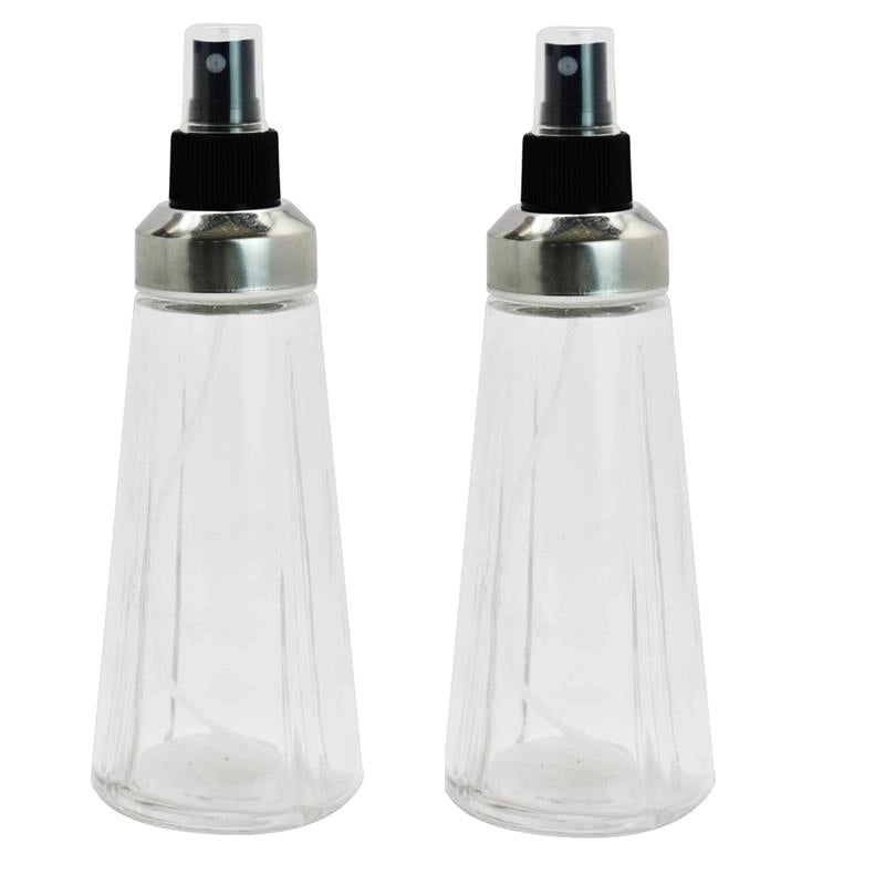 MA MAISON SET 2 OLIERE SPRAY IN VETRO LAVORATO CON DOSATORE A SPRUZZO E TAPPO SALVA FRESCHEZZA 280 ML FORMA CONICA