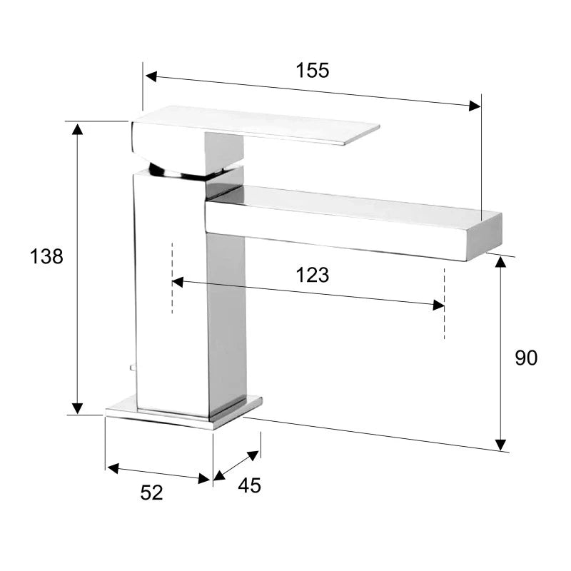 Miscelatore cromato per lavabo skyline rubinetterie daniel