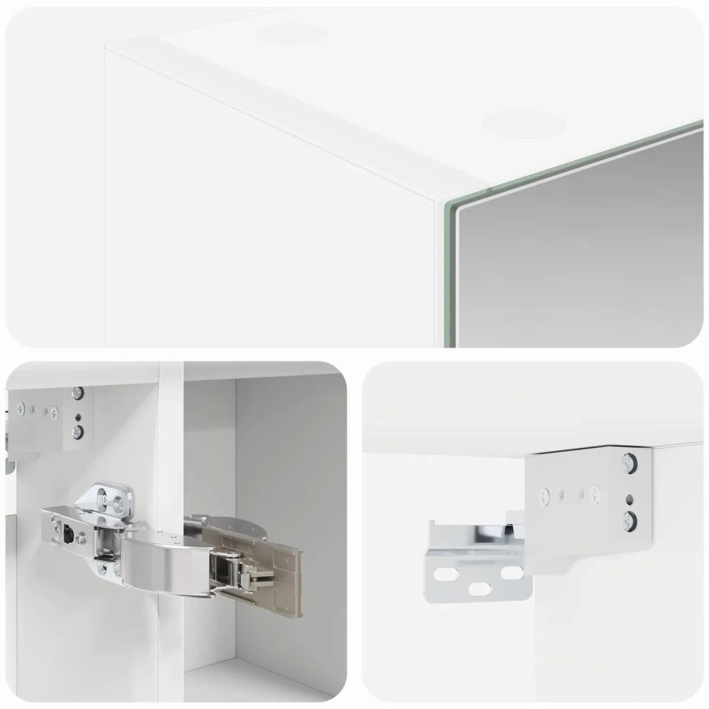 Mobiletto per specchio da bagno Bianco 80 x 14.5 x 70 cm