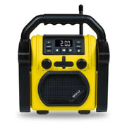 Radio da cantiere ricaricabile, Bluetooth 5.4, FM 87.5-108 MHz, batteria 2000mAh, 10h autonomia, protezione IPX54 - SOGO