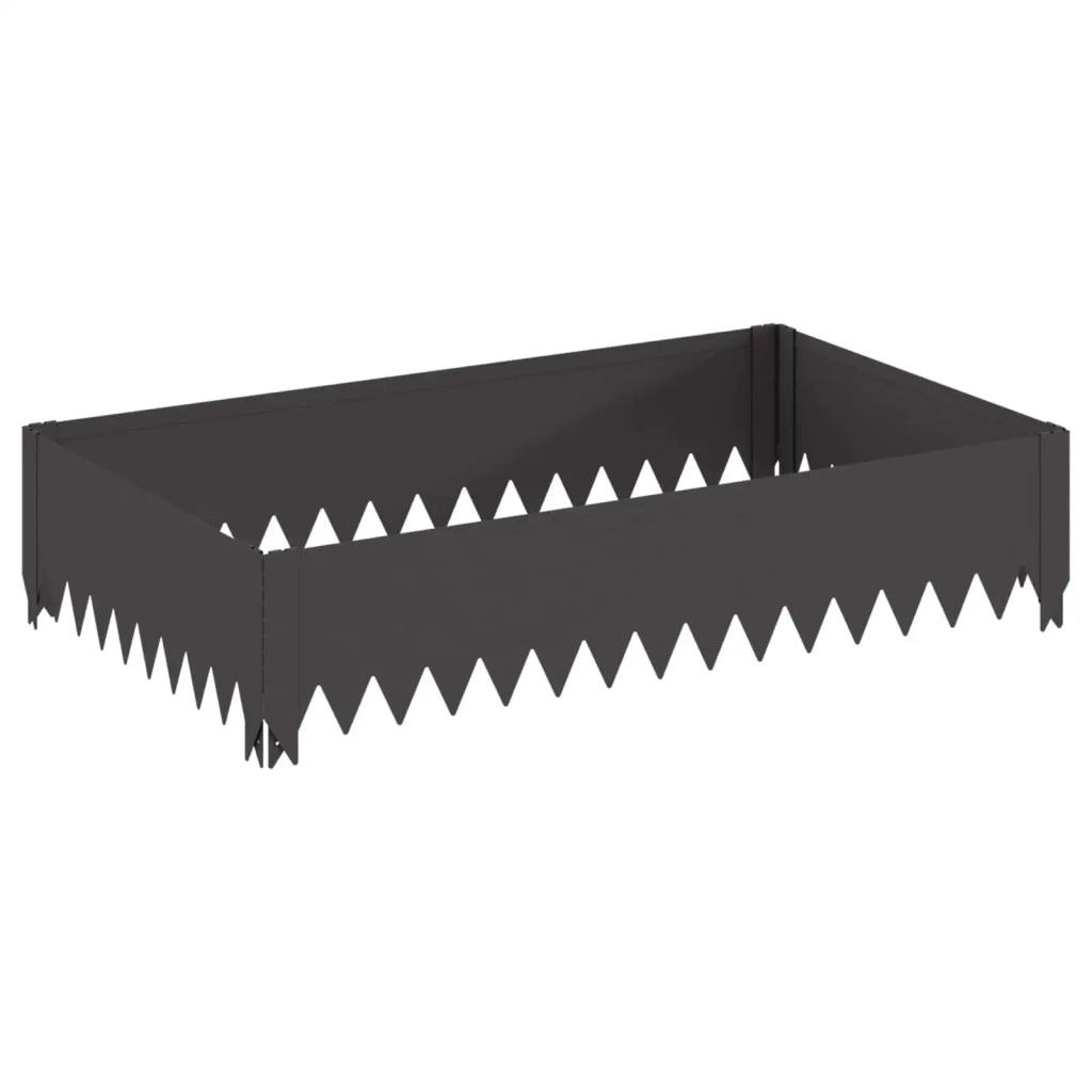 Bordura per Prato 100 x 60 x 20 cm Acciaio Nero 8008931