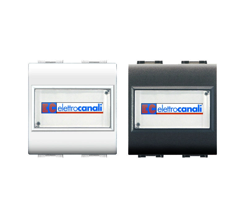 PULSANTE CON PORTANOME 'MYLIFE' 1P/NO 250V - Bianco - EC ELETTROCANALI