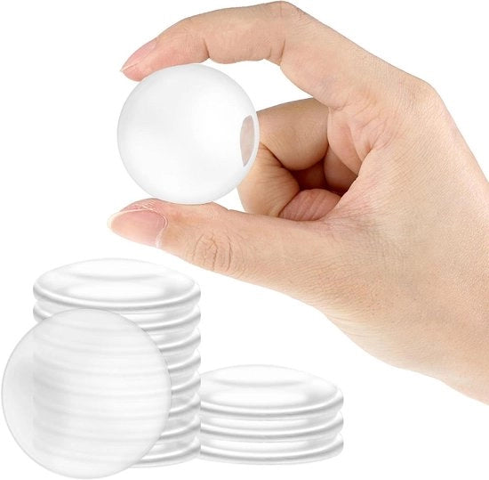 Buffer di protezione per porte adesivo trasparente in silicone - Set da 12 pezzi, 46 cm - Per camera da letto, bagno, ufficio, scuole