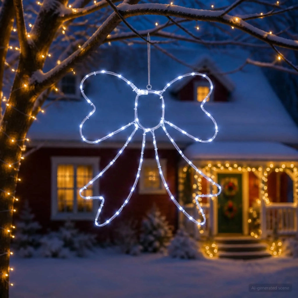 Fiocco di Natale luminoso LED LOVIISA 70 LED Bianco freddo 42053476