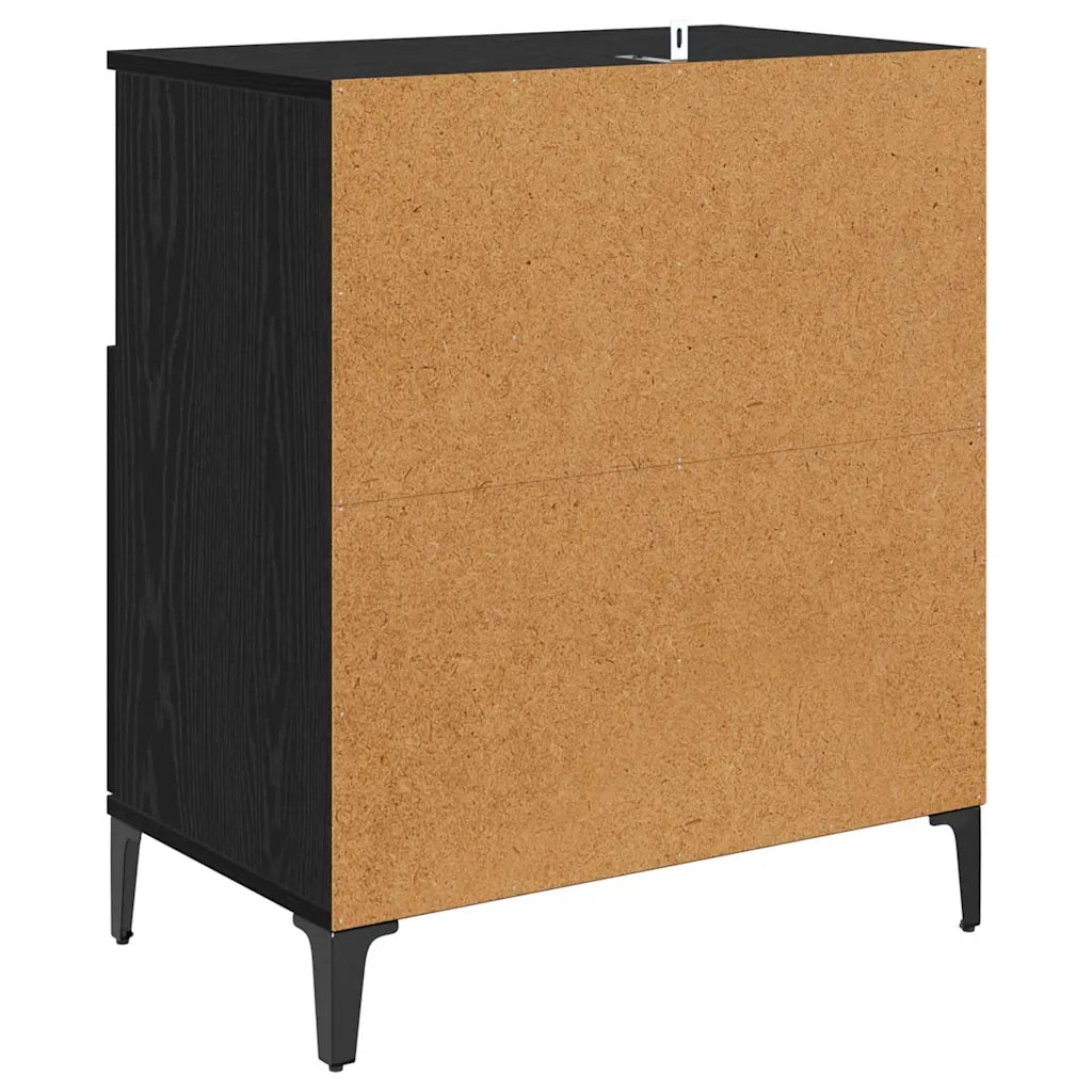 Sideboards 2 pcs Rovere Nero 60 x 35 x 70 cm Legno multistrato 3415601