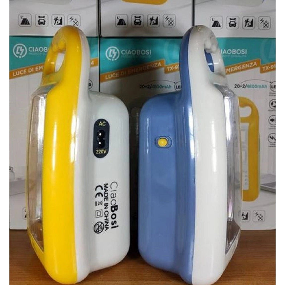 Trade Shop - Lampada Luce Di Emergenza Ricaricabile Led Usb 5v 1a Batteria Power Bank Tx-9184 -