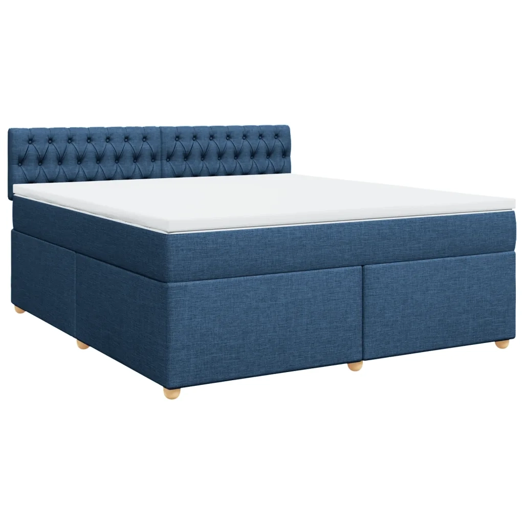 Giroletto a Molle con Materasso Blu 180x200 cm in Tessuto 3289072