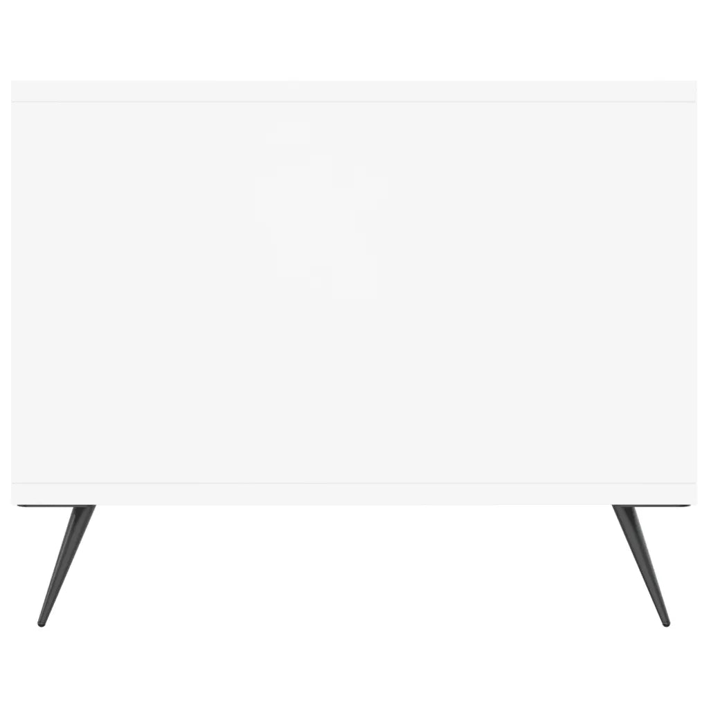Tavolino da Salotto Bianco 102x50x40 cm in Legno Multistrato