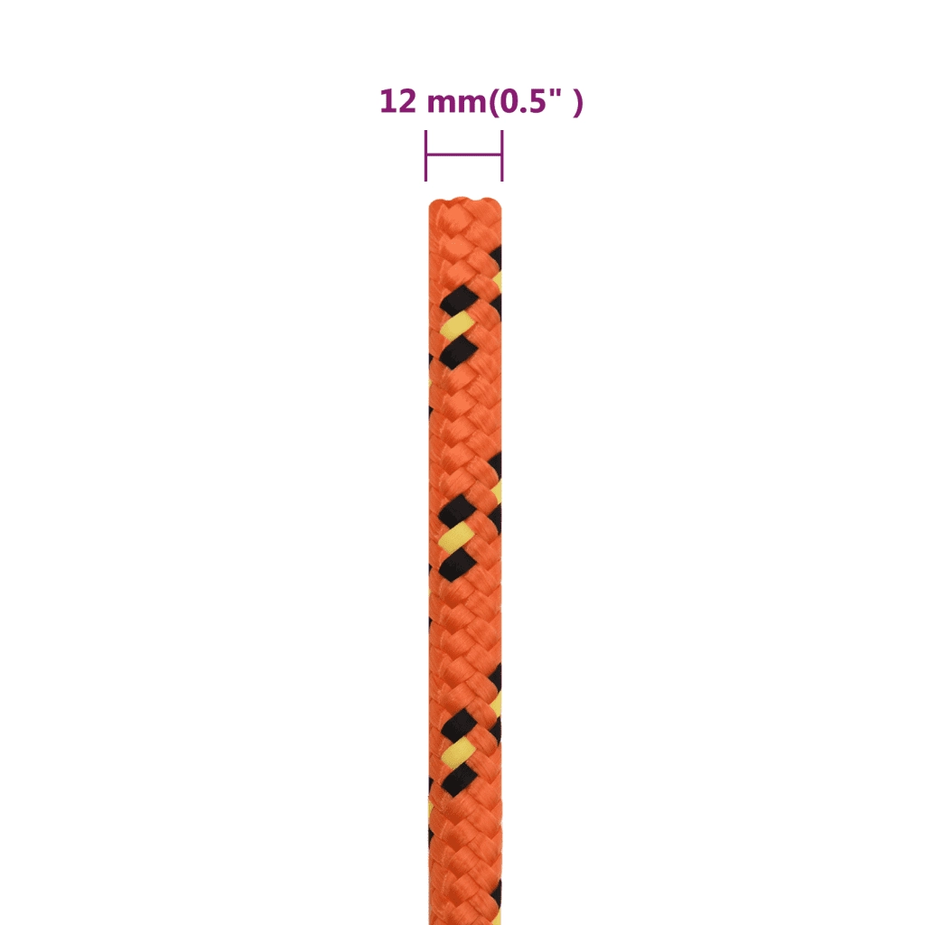 Corda Nautica Arancione 12 mm 25 m in Polipropilene cod mxl 42878