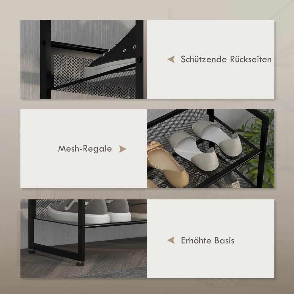 Scarpiere 5 Ripiani ¨C Zephmum ¨C Grigio 72x30x102 cm