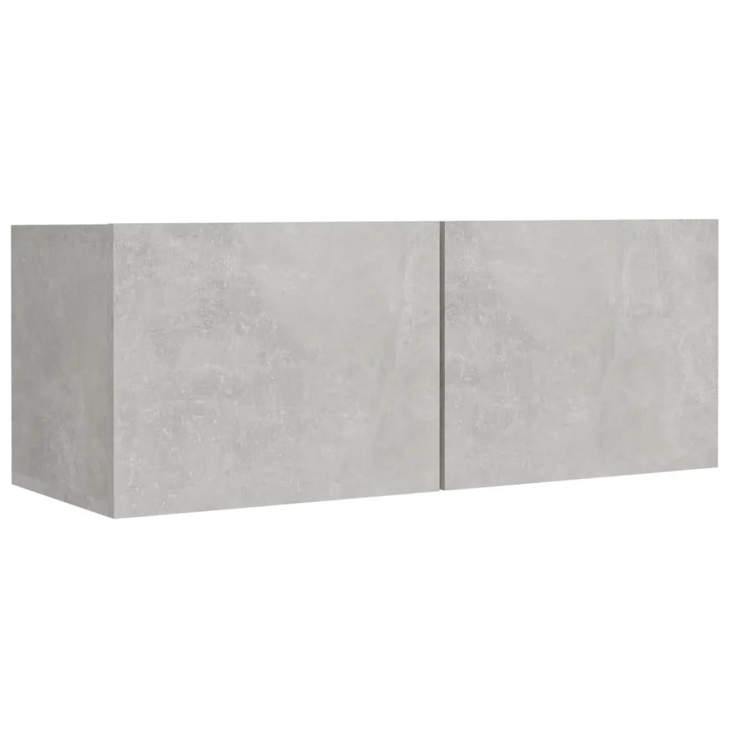 Set Mobili Porta TV 8pz Grigio Cemento in Legno Multistrato