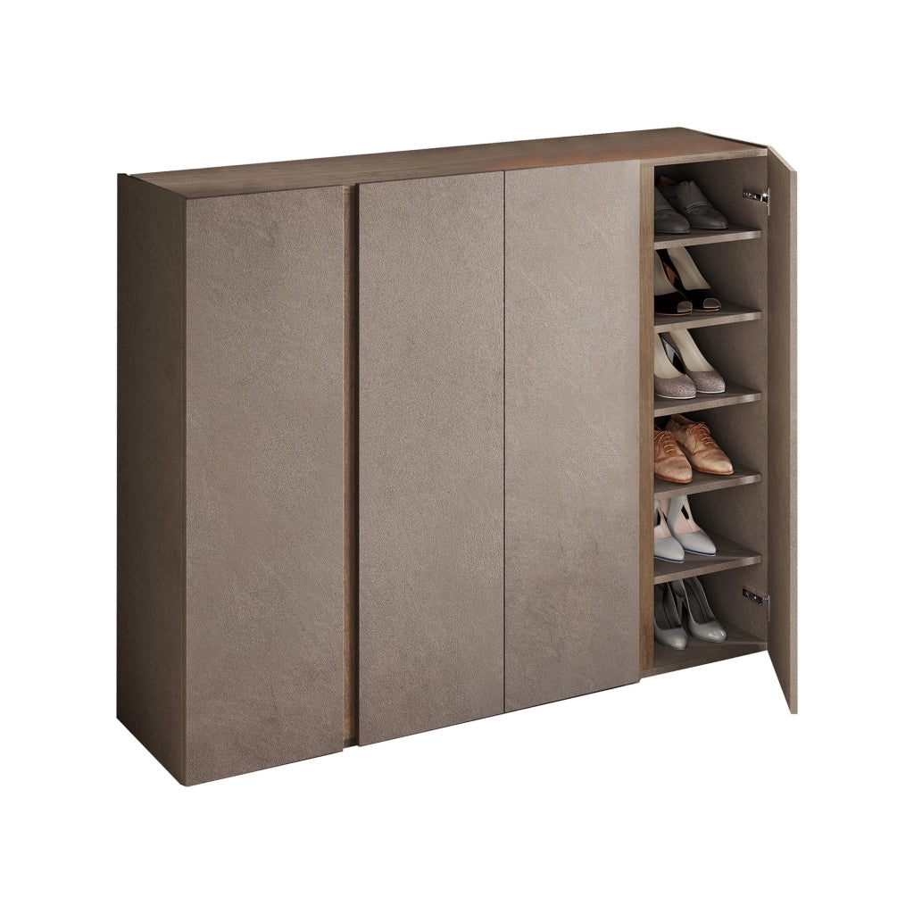 Madia Nebbiuno, Credenza 10 Ripiani, 140x35x111h cm Marrone Bronzo