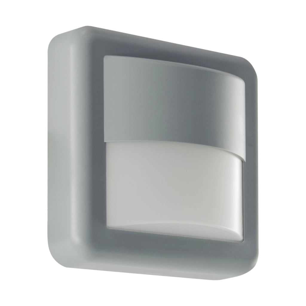 Applique esterna quadrata grigio/bianca LED 4W IP55 FIDO