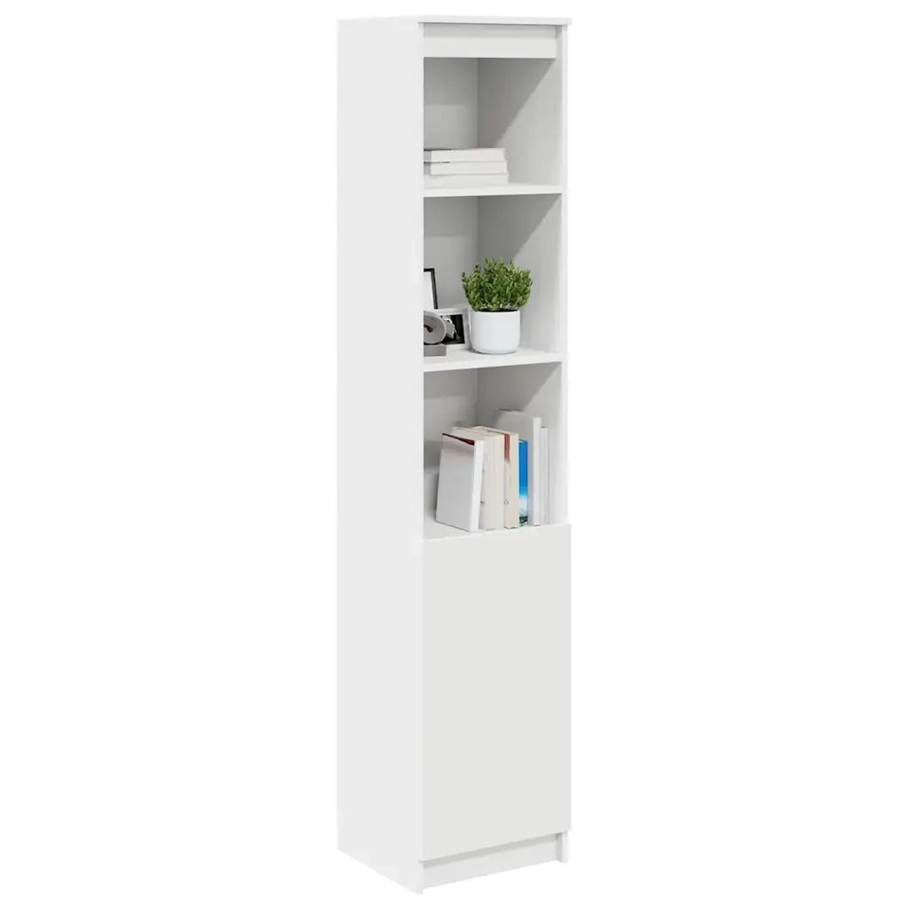 Credenza Bianca 37,5x35x180 cm in Legno Multistrato 861670