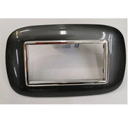 Trade Shop - Placca Oval 3 4 6 Moduli Acciaio Scuro Compatibile Con Bticino Axolute -  -4 Fori     -