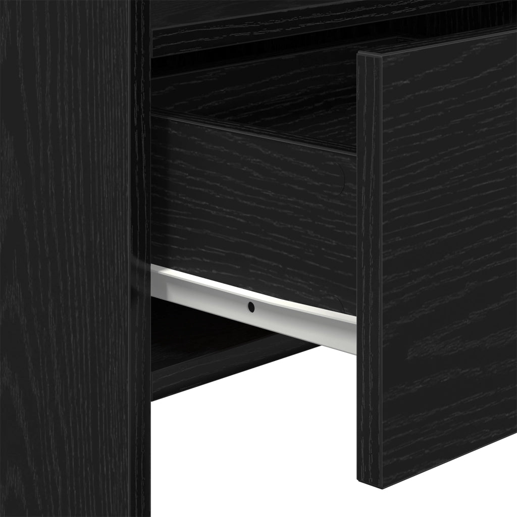 Mobile TV  Nero Rovere 105x30x70 cm in Legno Ingegnerizzato
