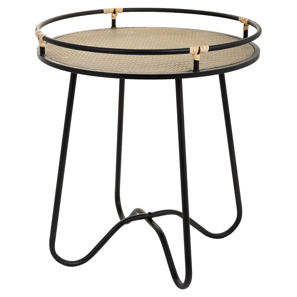 Tavolino in metallo nero 45x45x50h