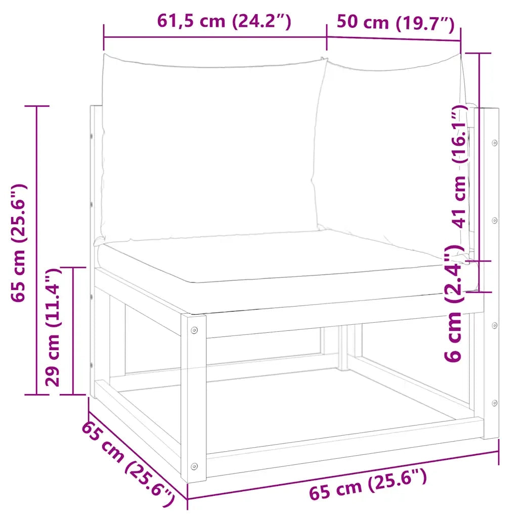 Divano da giardino angolare con cuscini in legno di acacia e rattan 4008168