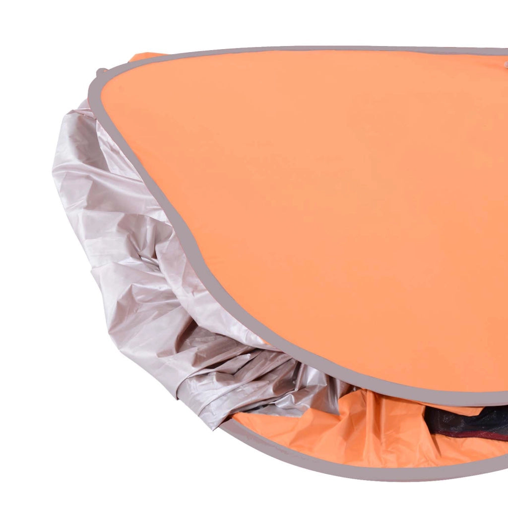 Tenda da Spiaggia Pop Up 200x150x119 cm Protezione UV 30+ e Borsa di Trasporto Arancione