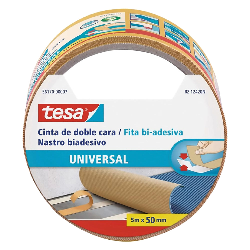 NASTRO BIADESIVO UNIVERSALE mm 50 x mt. 5- 6 pezzi  - TESA