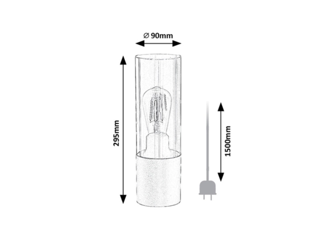 Lampada da tavolo moderna nera E27 Ronno Rabalux 74050