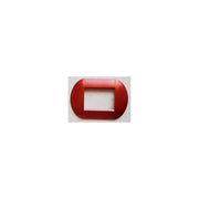 Trade Shop - Placca Placche Placchette Compatibili Living International Light Bombate Bticino - Rosso Metallizzato -3 Fori     -