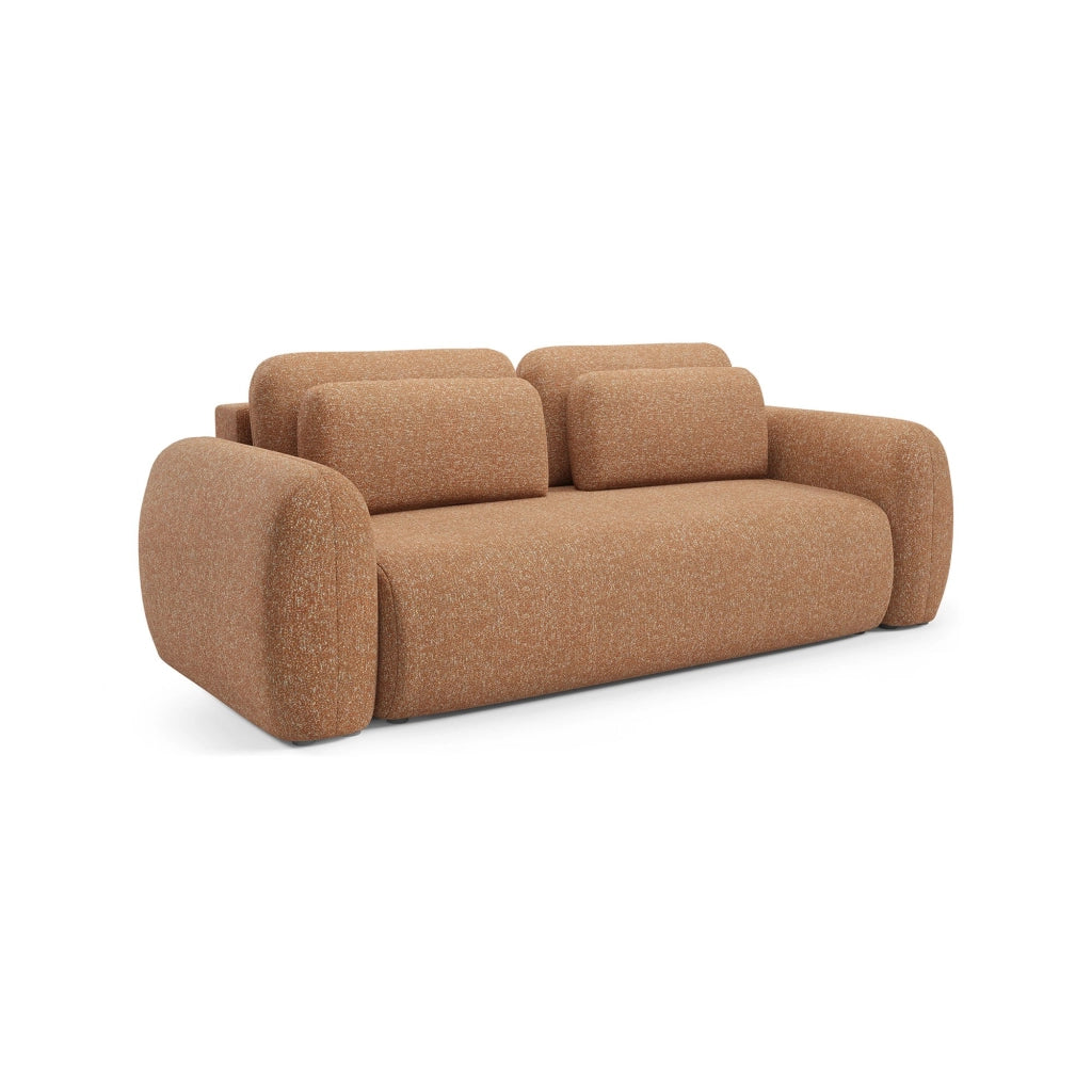 Sessame, Divano Letto 3 Posti Contenitore, 266x121 cm Arancione