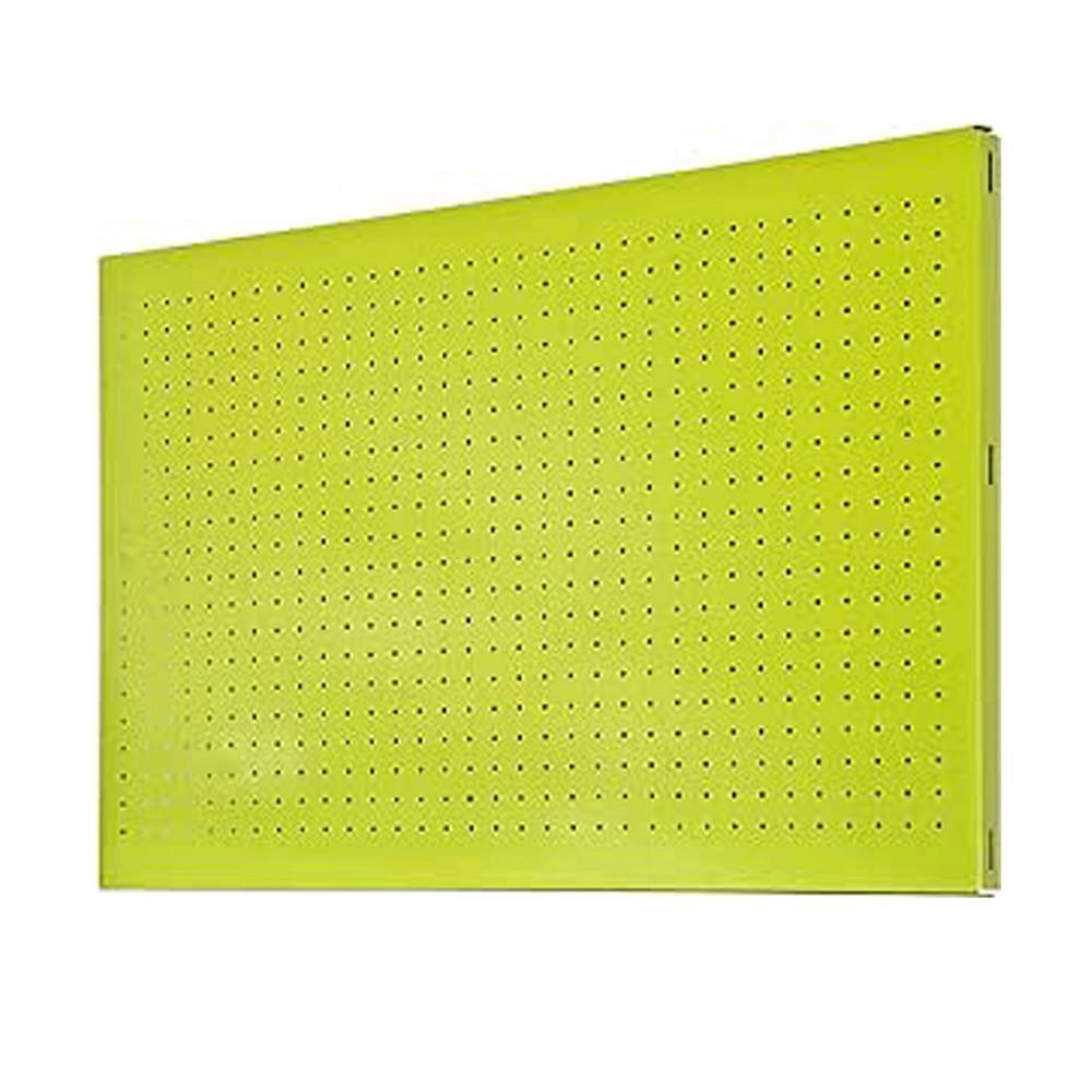 Pannello perforato in metallo con viti colore verde 600x900x35 mm Made in Spain