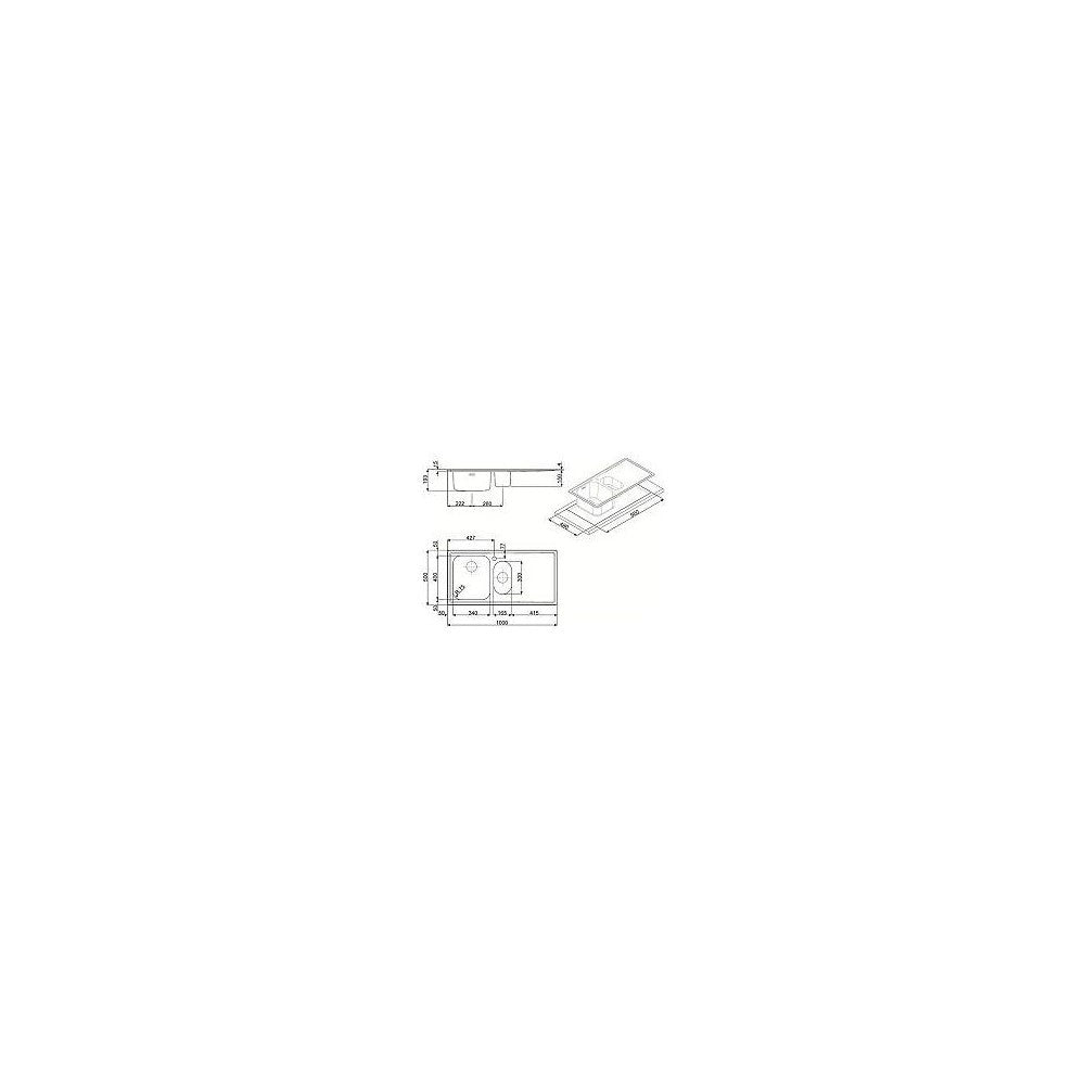 Lavello incasso semifilo 2 vasche e gocciolatoio sinistro 100x50 Smeg LE102S2 inox spazzolato