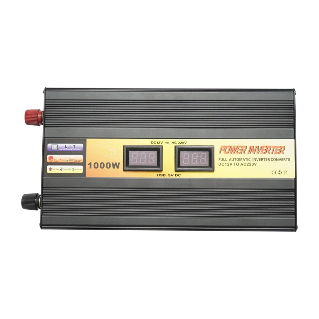 Inverter 12V-220V 1000W LCD con USB