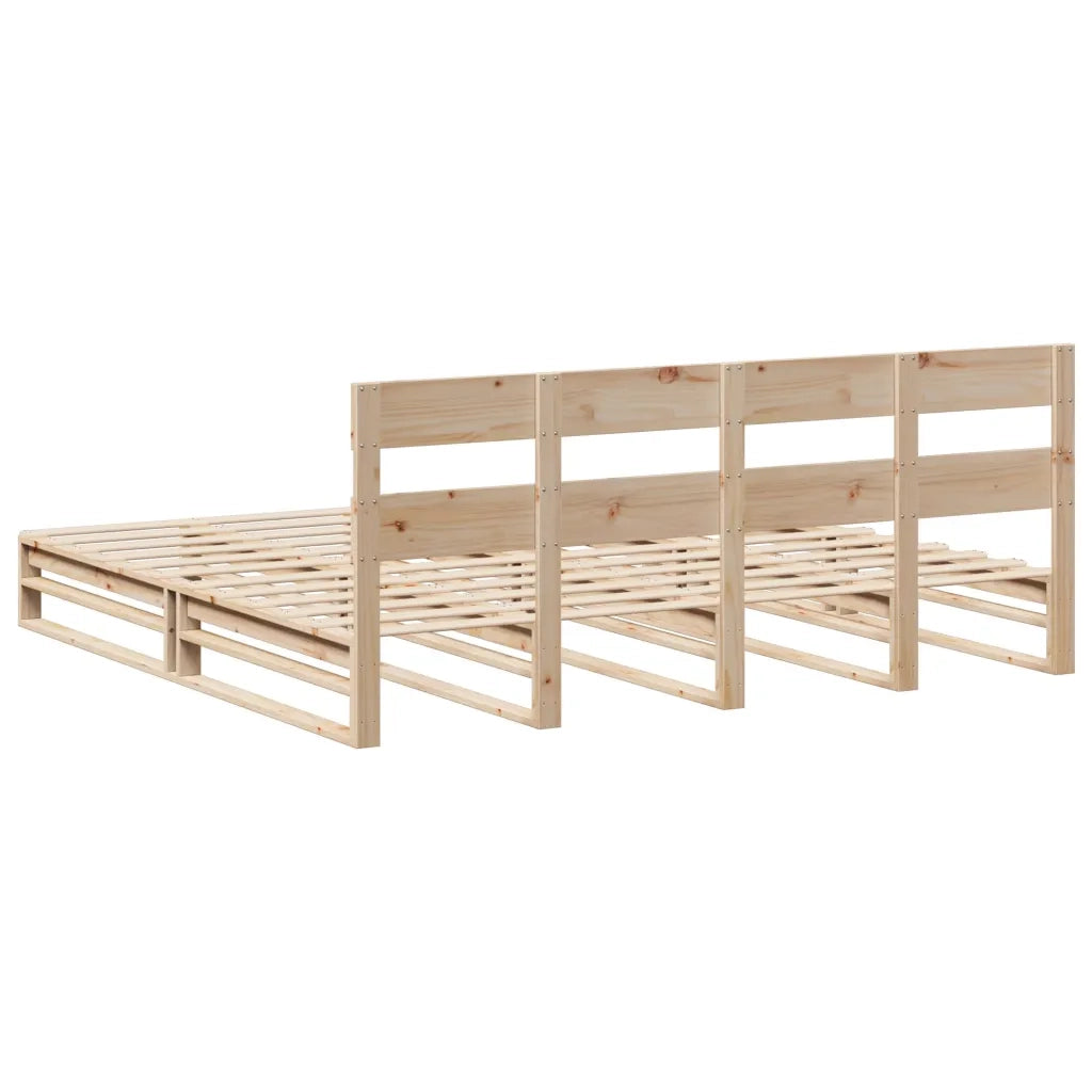 Letto senza Materasso 180x200 cm in Legno Massello di Pino