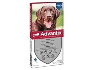 ANTIPARASSITARIO ADVANTIX PER CANI DA KG.25 A KG.40  in conf. da 4 pipette SPOTON    ADVANTIX