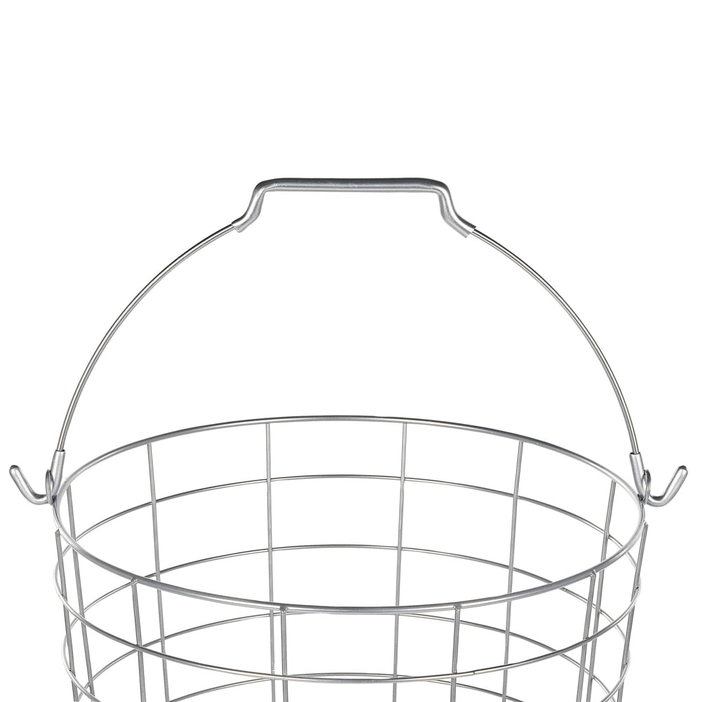 Carrello Portaoggetti per Bagno 3 Cestelli in Metallo Argento con Ruote