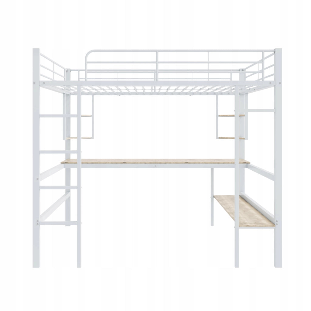 Letto a castello 140x200 con scrivania - Xylo - Bianco