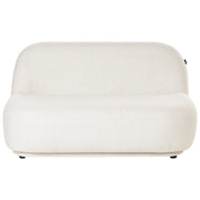 Divano a 2 posti in tessuto Loveseat Schienale basso stile Moderno Minimalista Bianco sporco