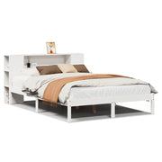 Letto matrimoniale | Letto per adulti | Letto Libreria senza Materasso Bianco 160x200 cm Legno di Pino
