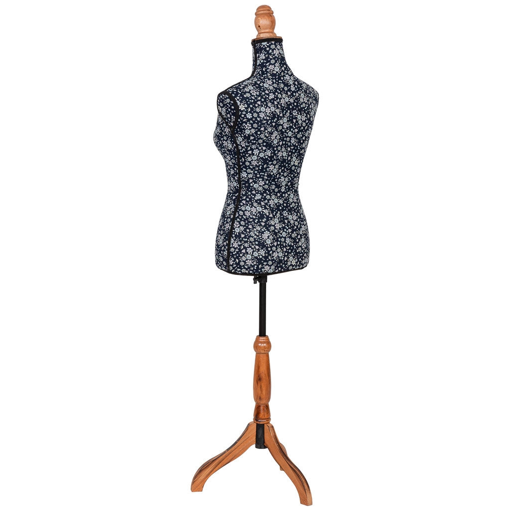 Manichino legno schiuma con tessuto nero 37.5x24x168h cm