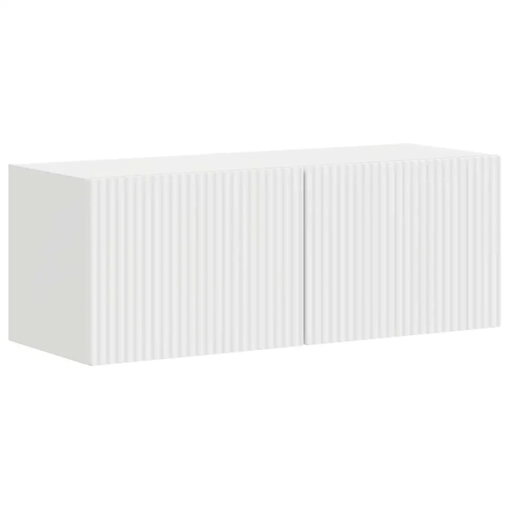 Mobile TV da parete 2 pcs Bianco Lucido 39 x 31 x 29,5 cm 892178
