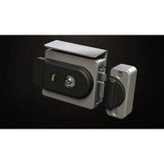 YALE 770 SERRATURA APPL ELETT P/FERRO E40/80 REV ARGENTO