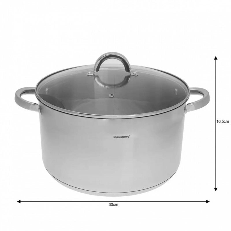 Klausberg KB-7129 Pentola multistrato da 30 cm con coperchio