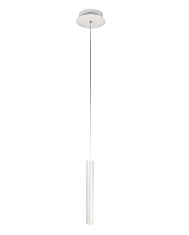 Lampada a sospensione singola bianco Prado di Fabas Luce - LED 6,5W dimmerabile, design moderno