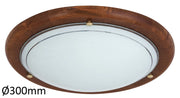 Plafoniera tonda 30 cm rovere E27 Rabalux Ufo 5417